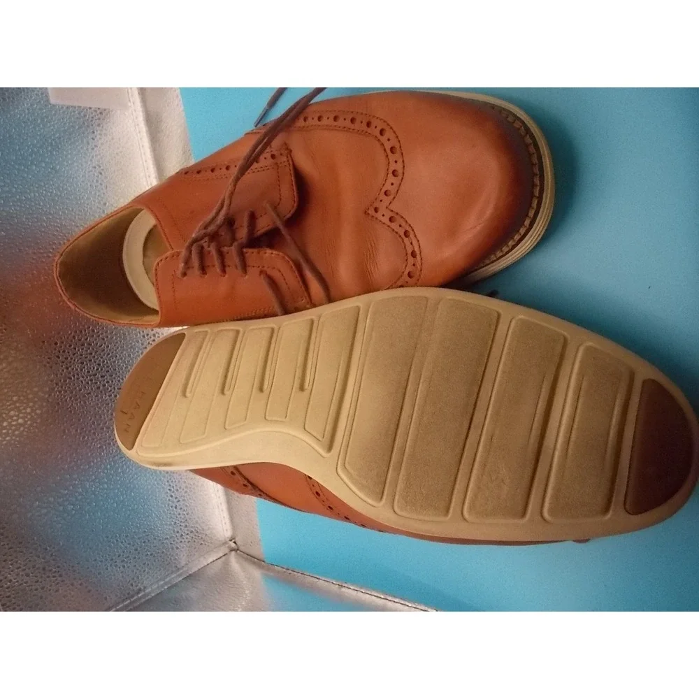 Cole Haan Grand OS Mens British Tan Leather Wingtip Oxford Shoes C23751 Size 11